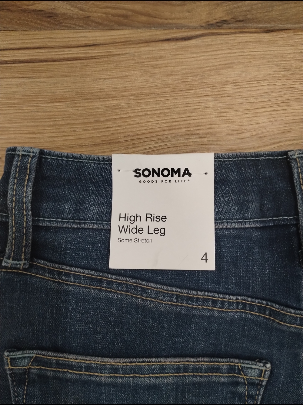 SONOMA High Rise Wide Leg Jeans - Dark Blue